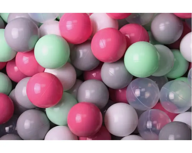 Meowbaby  Piscina rotunda 90×30 cm cu 200 mingi pentru copii  Light Grey