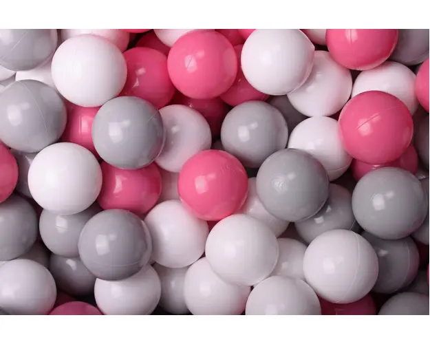 Meowbaby  Piscina rotunda 90×30 cm cu 200 mingi pentru copii  Light Pink