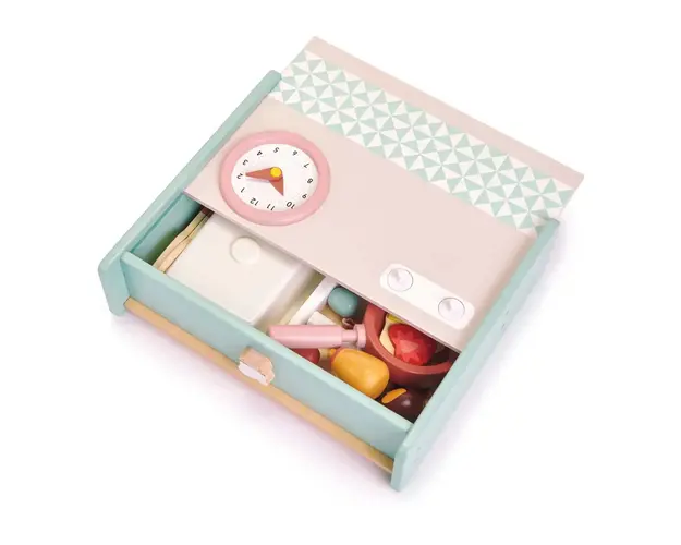 Tender Leaf Toys - Chicineta in cutie din lemn - Mini Chef Kitchenette - TL8201