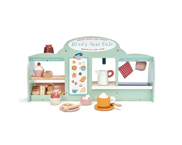 Tender Leaf Toys - Cofetaria Cuibul pasarilor din lemn - Mini Chef Bird's Nest Café