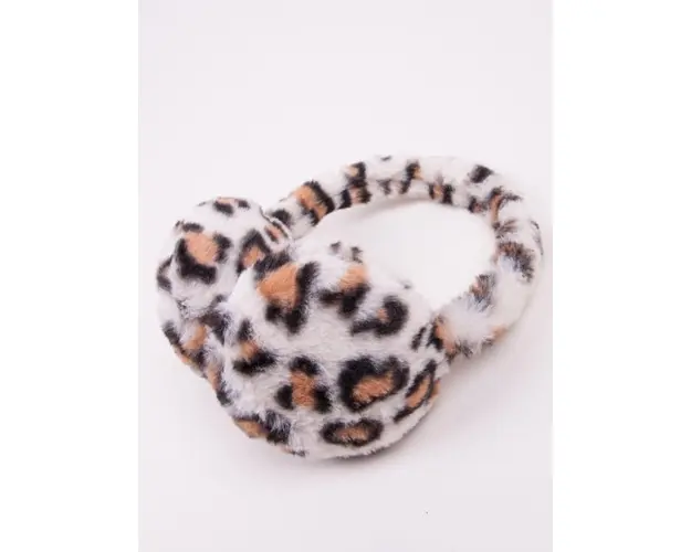Bentita cu protectie pentru urechi - Animal Print Ivory