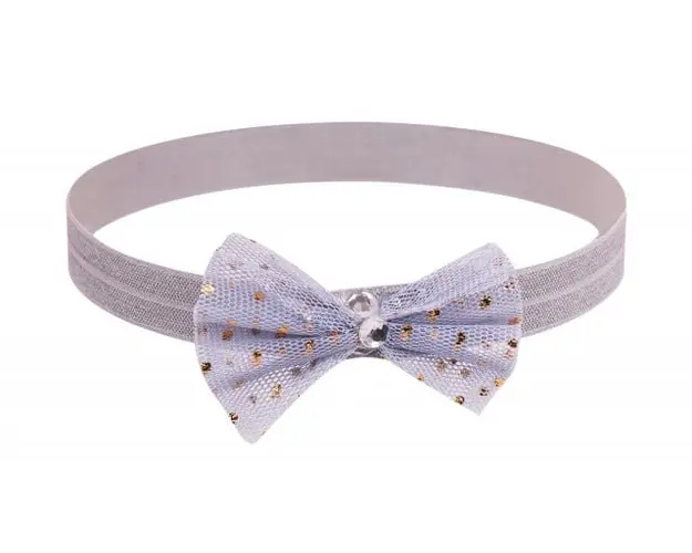 Bentita gri cu fundita