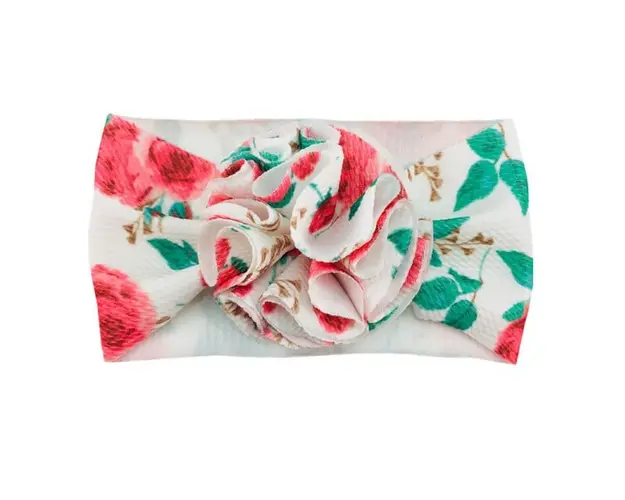 Bentita lata alba cu trandafiri