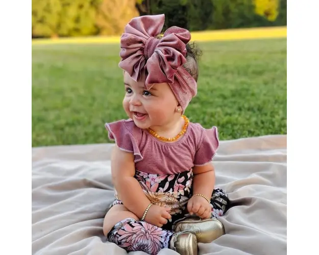 Bentita lata din catifea cu funda