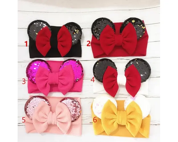 Bentita lata pentru fetite - Urechiuse cu paiete