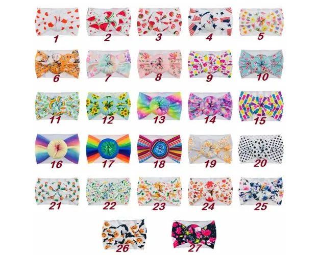 Bentita lata tip turban cu diverse imprimeuri colorate