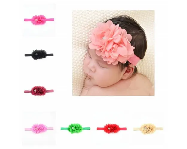 Bentita pentru fetite - Doua floricele cu strasuri