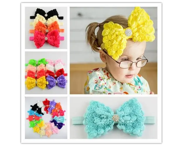 Bentita pentru fetite - Fundita din trandafirasi