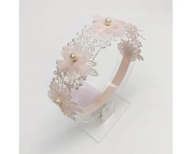 Bentita roz din danteluta - Floricele