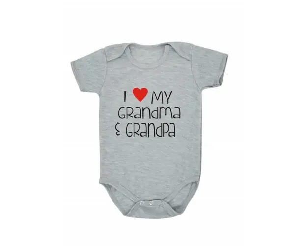 Body gri pentru bebelusi - I love