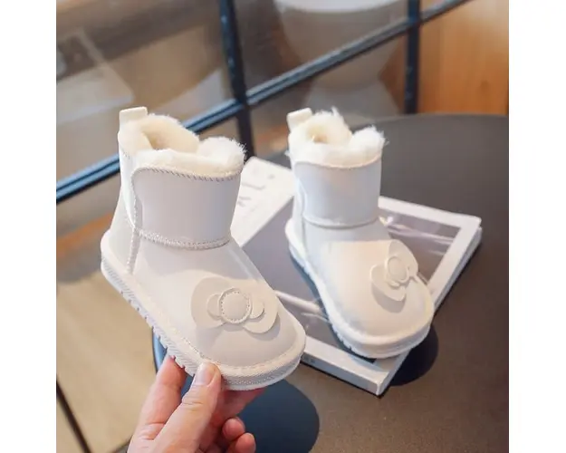 Cizme ivoire imblanite - Flower