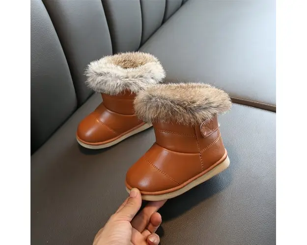 Cizme maro cu blanita