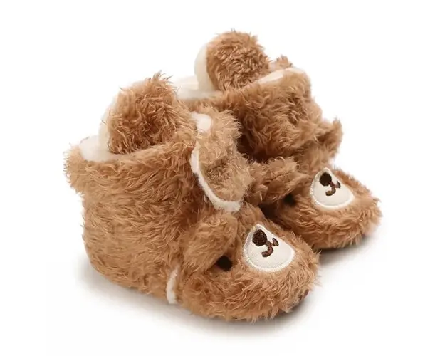 Cizmulite maro din blanita - Ursulet