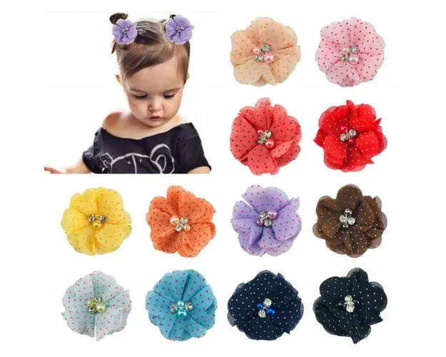 Clama pentru fetite - Floricica cu bulinute