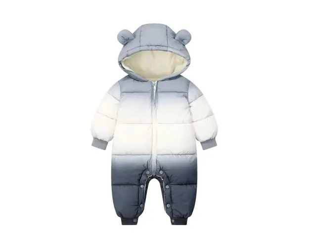 Combinezon in degrade gri cu alb