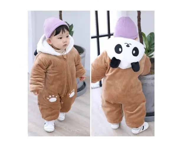 Combinezon plusat maro - Panda