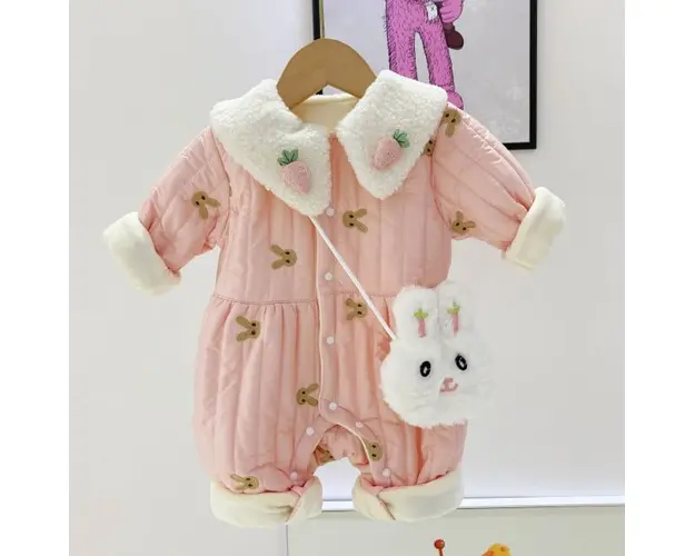 Combinezon roz din fas - Bunny