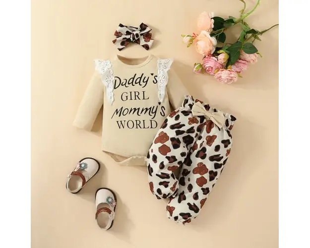 Compleu cu body crem pentru fetite - Daddy and Mummy