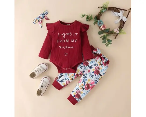 Compleu visiniu pentru fetite - I got it from my mama