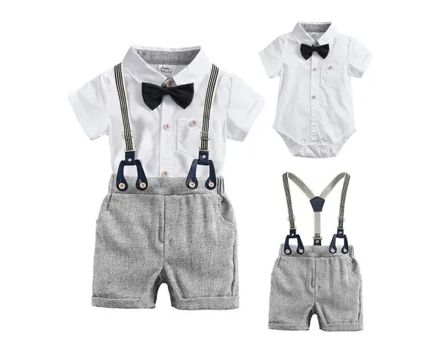 Costum elegant cu body alb tip camasuta