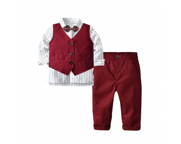 Costum elegant cu vestuta visinie