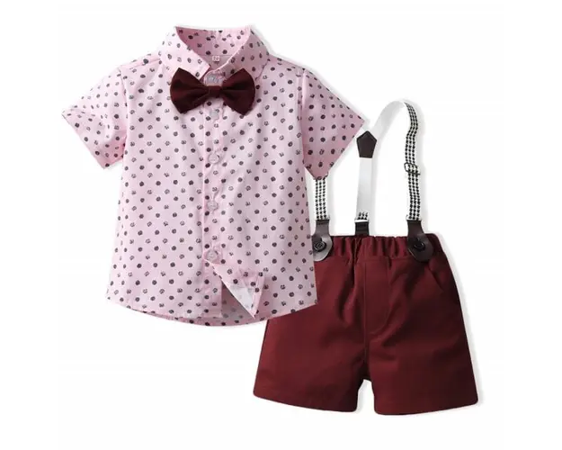 Costum elegant pentru baietei - Pink