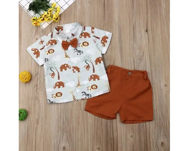 Costumas de vara pentru baietei - Jungle animals