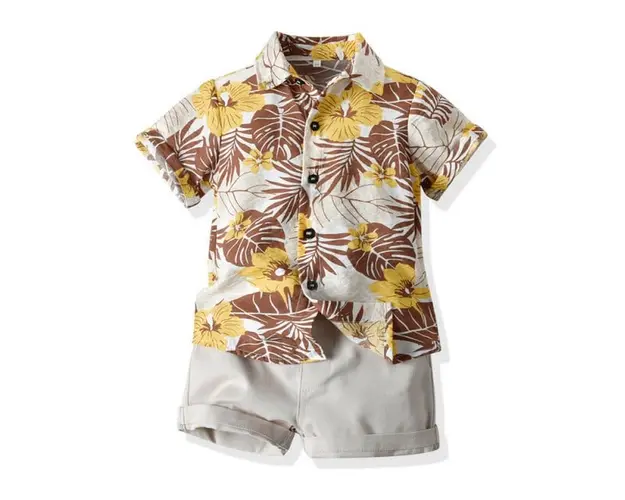 Costumas de vara pentru baietei - Yellow Flower