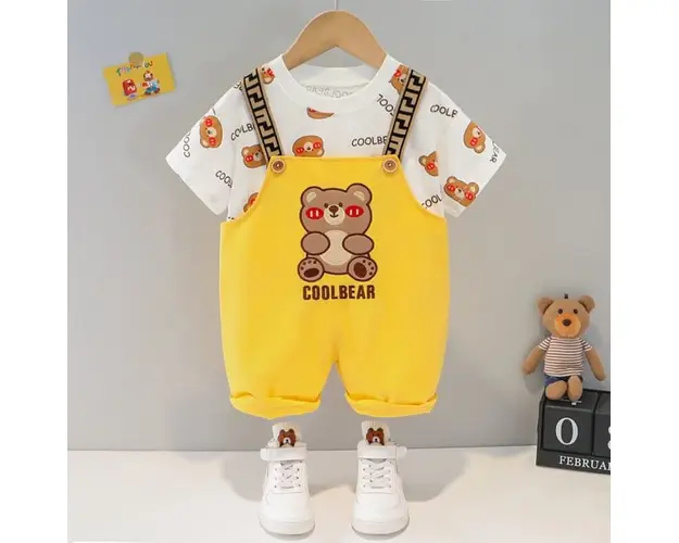 Costumas pentru baietei cu salopeta - Cool bears