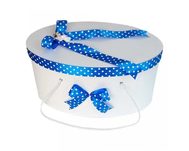 Cutie trusou botez fundite albastre cu buline si ingeras, Denikos® 7