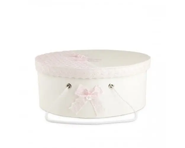 Cutie trusou decorata dantela roz NK-TR-004-C