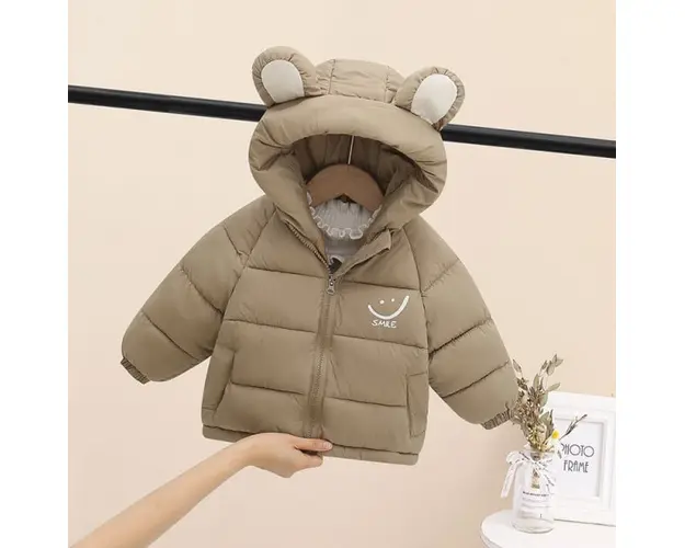 Geaca crem din fas pentru copii - Smiley