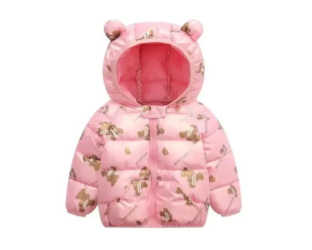 Geaca din fas roz pentru copii - Teddy