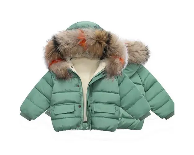 Geaca verde din fas pentru copii