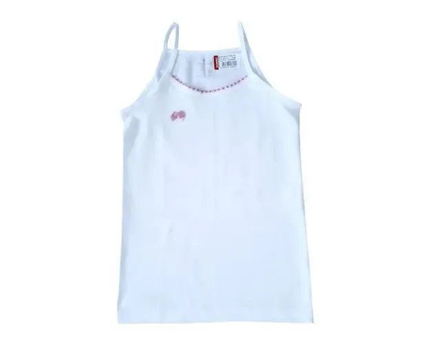 Maiou alb cu bretelute