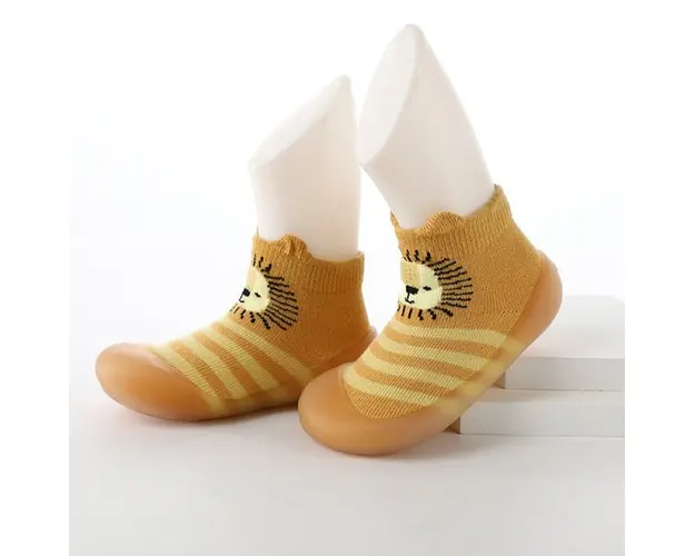 Mocasini galben mustar cu talpa antiderapanta - Lion