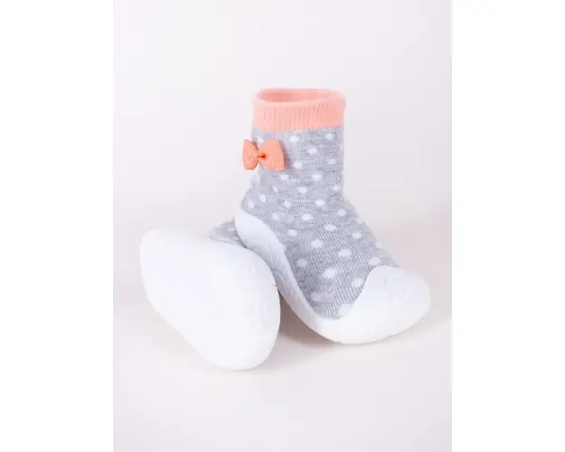 Mocasini pentru copii cu talpa antiderapanta - Dots