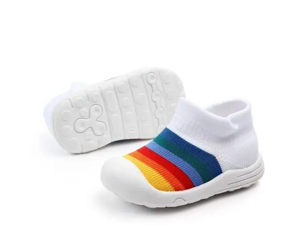 Mocasini tip adidas albi - Curcubeu