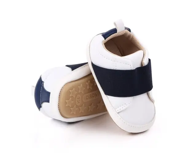 Pantofi albi cu banda elastica bleumarin