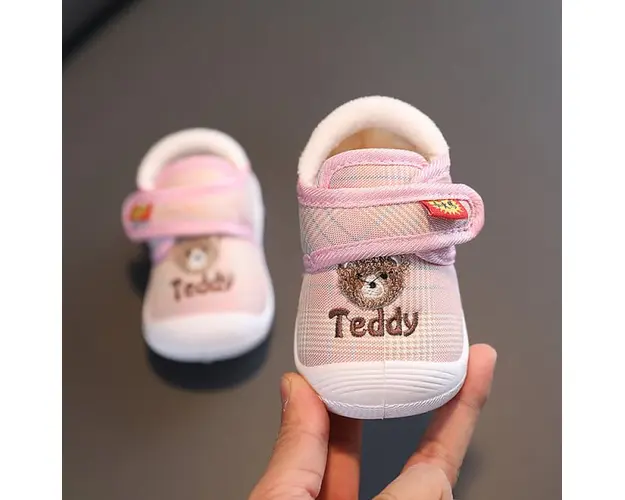 Pantofi imblaniti in carouri roz - Teddy