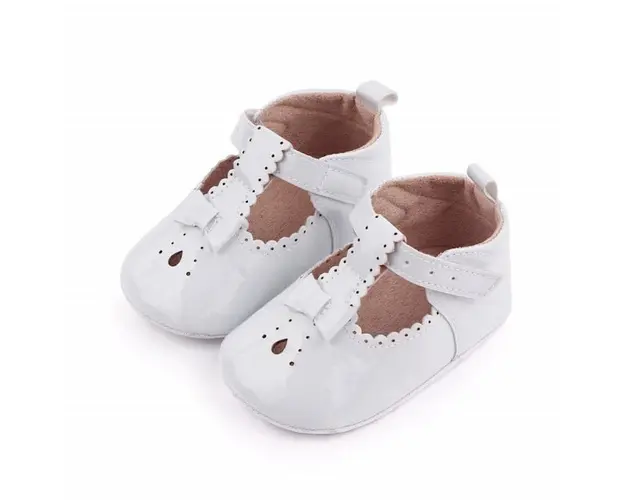 Pantofiori albi lacuiti - Sunny