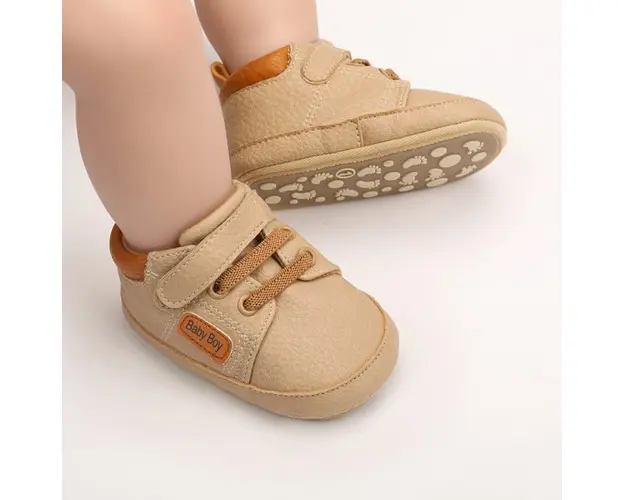 Pantofiori crem pentru baietei - Baby Boy