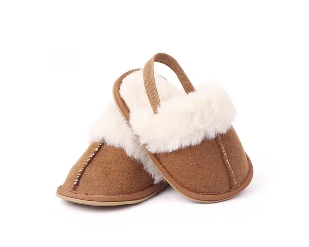 Pantofiori decupati maro, cu blanita