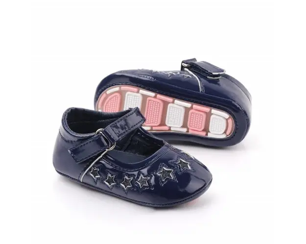 Pantofiori din lac bleumarine cu stelute
