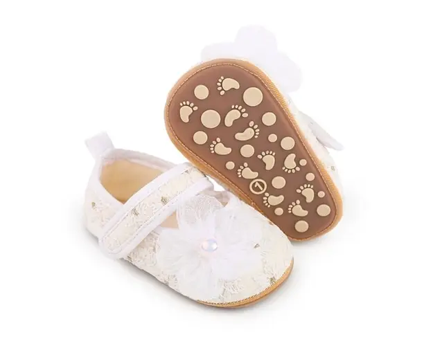 Pantofiori eleganti ivoire pentru bebelusi