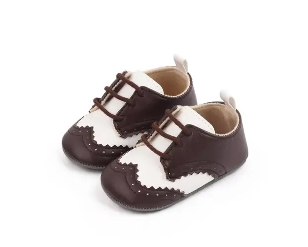Pantofiori eleganti maro cu insertie alba