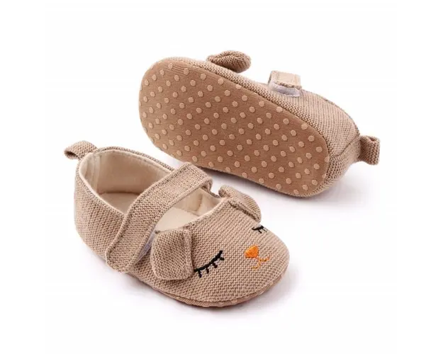 Pantofiori maro pentru fetite - Pisicuta