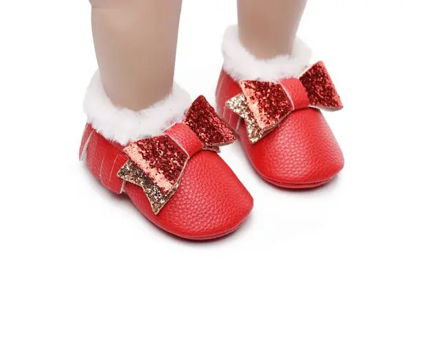 Pantofiori rosii imblaniti - Shine