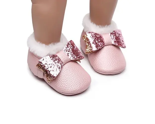 Pantofiori roz imblaniti - Shine