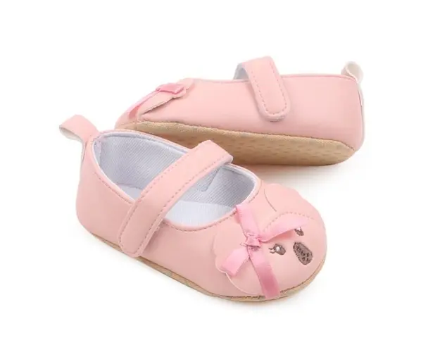 Pantofiori roz pentru fetite - Sweety teddy